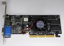 AGP 4x Grafikkarte nVidia GeForce2 MX400, 32 MB SDRAM, VGA TV, gebraucht