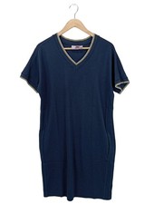 SERAFINI Kurzarmkleid Damen Kleid Gr. DE 40 blau Casual-Look