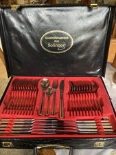 70 tlg. Nivella Besteckkasten Set - 18/10, teilvergoldet, 12 Personen Im Koffer