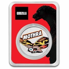 1 UNZE SILBER - GODZILLA / MOTHRA / JAPAN / FILM - SILBERMÜNZE - SILBERBARREN