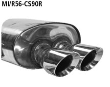 Bastuck Sportauspuff Mittig  +VBR MINI R56 Cooper S + John Cooper Works 2x90mm