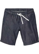 Neu Herren Jeans Schlupfbermuda mit Rundumgummizug und Kordel Gr. 54 Dunkelblau