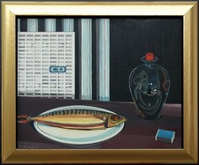 Stilleben mit makrele - stilleben,