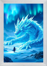 Eisdrachenbegegnung gerahmtes