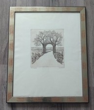 Alte Lithographie - Durchgänge 4/13 - Renate Falk signiert