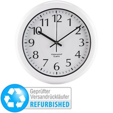 St. Leonhard Wasserdichte Funk-Wanduhr im Hochglanz-Gehäuse Versandrückläufer