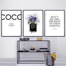 Poster SET A4 - 3 St. ( +1 Poster GESCHENK ) Fashion inspiriert Plakat Parfüm