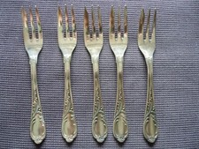 Kuchengabeln Silber Rokoko 15,7 cm TOP Kuchengabel Akanthus Christ. Widmann 1919