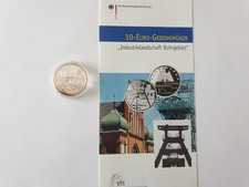 10 Euro Silbermünze Deutschland 2003, Industrielandschaft Ruhrgebiet, PP+Folder