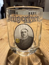 Altes emailliertes Henkelglas Krüger Bier 0,3 L