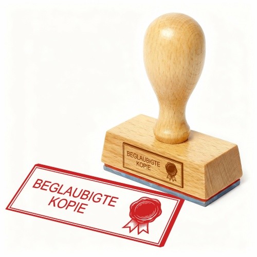 Bürostempel beglaubigte kopie - beglaubigte,