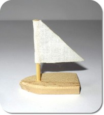 Miniatur Segelboot, natur, NEU