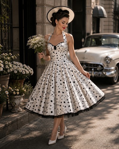 50er jahre kleid zum petticoat - jahre,