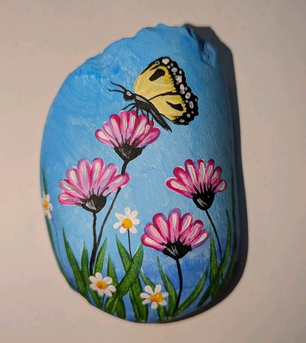 Bemalter stein schmetterling - bemalter, stein,