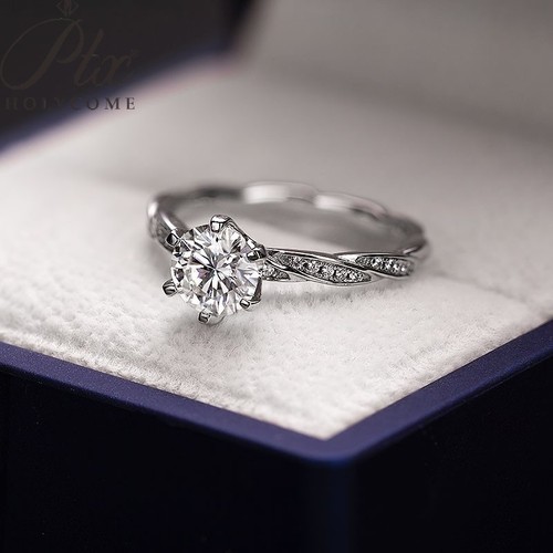 Karat runder moissanit - karat, ring