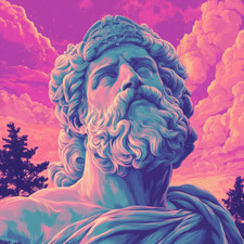 Wandtattoo Aufkleber Gott Zeus Vaporwave Wandaufkleber