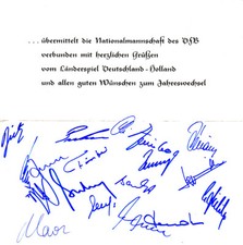 Weihnachtskarte DFB von 1978