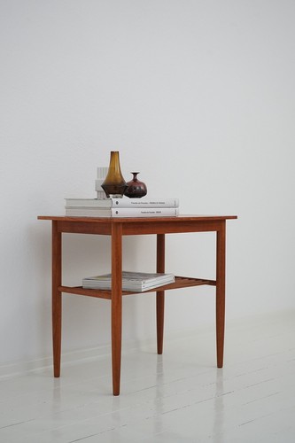 50er 60er teak beistelltisch - teak,