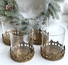 4 er Set Shabby  Windlicht