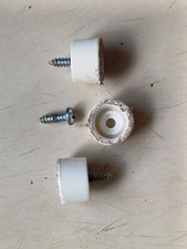 2 Stück Stellfüsse Gerätefüsse Standfuß H=11,5mm d=18mm Hartplastik +Schrauben