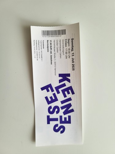 Ticket für kleines - ticket, fest