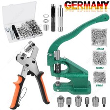 Ösenpresse Set Ösen Nietmaschine Ösenwerkzeug Lochwerkzeug Ösenzange 6/10/12mm