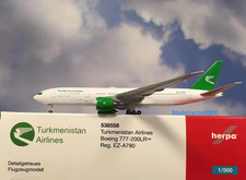 Herpa Wings 1:500  Boeing 777-300LR Turkmenistan EZ-A780 538558 Modellairport500