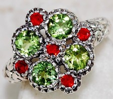 1 kt Feuer Granat & Peridot