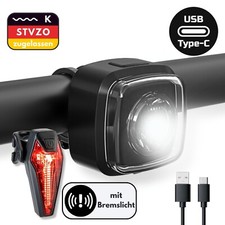 Fahrradlicht Set StVZO LED USB