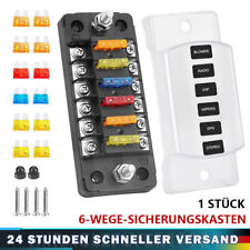 Auto KFZ LKW Boot Sicherungshalter Sicherungsdose Sicherungskasten 6-Weg 12V/24V
