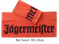 Barhandtuchläufer Jägermeister orange/schwarz Farben 100 % Baumwolle 500GSM 50x23cm