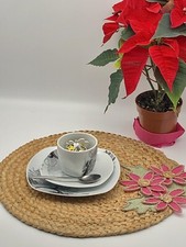 Tischset, Tischmatte, hochwertige handgefertigte runde Jute Tischset 38 cm Rund