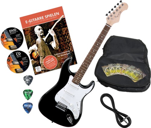 Top schwarze gitarre - e-gitarre, mit