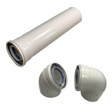 Abgasrohr DN 80/125 mm Doppelwandiges Koaxial Abgassystem Brennwertthermen