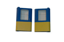 Lego® Eisenbahn 9V 12V TRAIN Gelb / Blaue Türen L R gelb blau DOORS ZUG