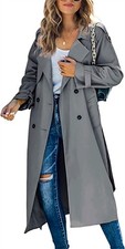 Damen langer trenchcoat - langer,