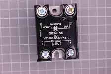 Elektronisches Lastrelais  Siemens V23100-S4334-A870 ELR 70 Amp. 400 V