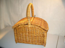 Deckelkorb-Picknick-Flechtkorb ca.42 L x 33cm B Rattan sehr stabil Naturware neu