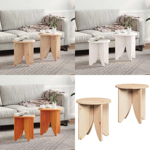 2tlg couchtisch massivholz - 2tlg.,