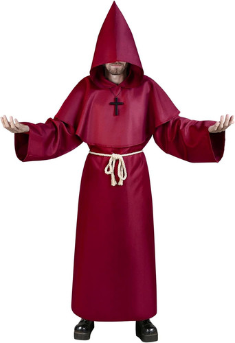 Mönch robe kostüm herren 4pc - mönch,