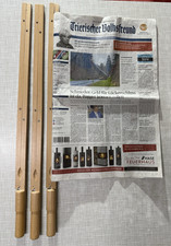 3× Holz-Zeitungshalter 70 cm