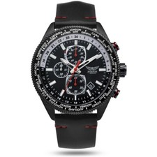 Aviator F-Serie Herren Professionell Chronograph Lederarmband 45mm Uhr AVAW9485