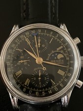 Herren Uhr, Geneé Schweiz, Chronograph, Automatik, Mondphase