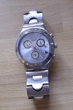 Swatch Irony  Chrono mit Four (4) Jewels Armbanduhr 1997 Neue Batterie 