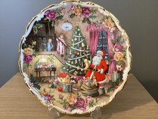 Seltener Royal Albert Old Country Roses Sammler Teller Weihnachtsüberraschung 1.