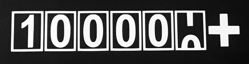 100000 miles sticker - 100000+,