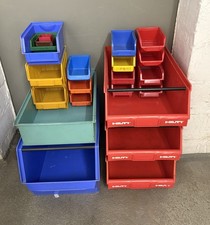 Konvolut 22 Stk. Stapelboxen/ Sichtlagerboxen/ Fächerkisten Gr. 1, 2, 3, 5 Hilti