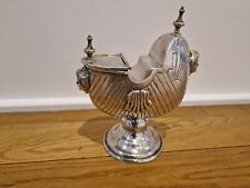 Prunkgefäß NAVICULA Weihrauchschiff echt Silber um 1800 Kirchensilber Rarität