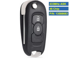 Remote Car Key Fob 2 Buttons