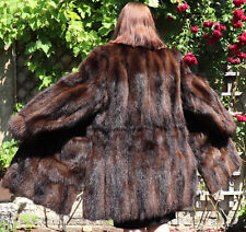 Pelzmantel Iltis Mantel Fell Iltismantel Pelz Zobel Braun ganzfellig Mode 42 -44